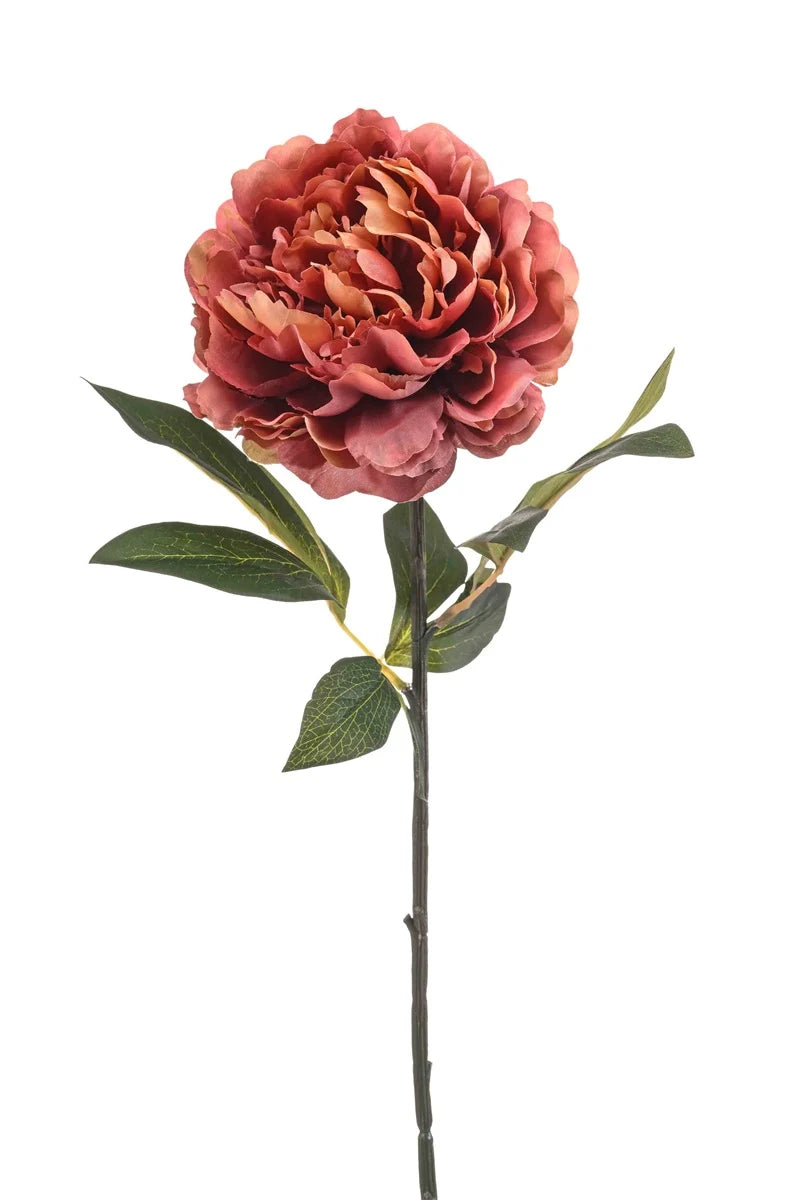 Kunstbloem Pioenroos Peony spray mauve H75