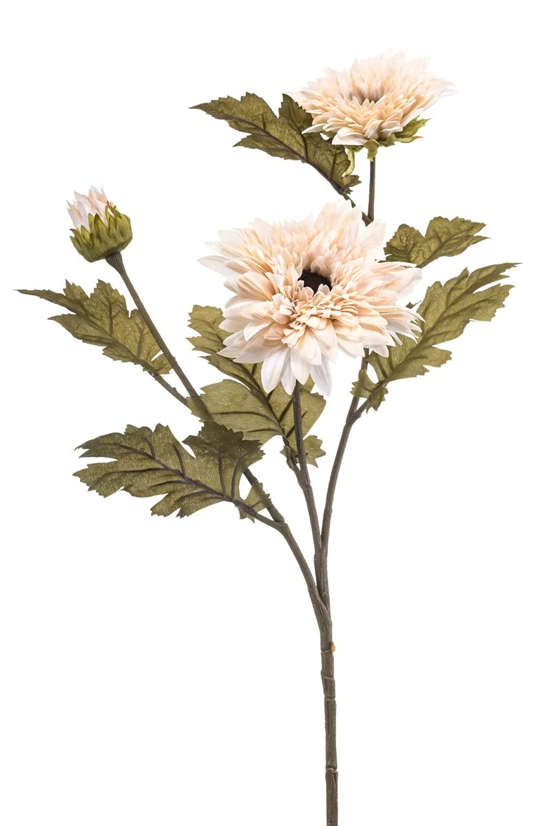 Kunstbloem sunflower spray creme H73