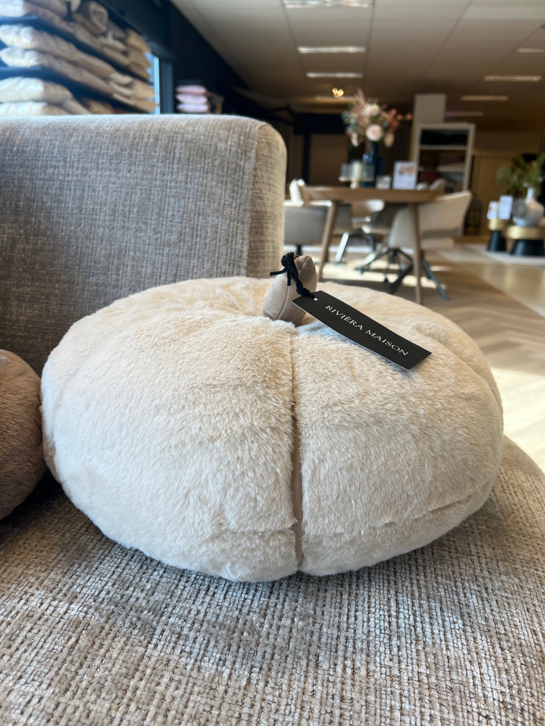 Rivièra Maison Pumpkin Faux Fur Box Pillow L