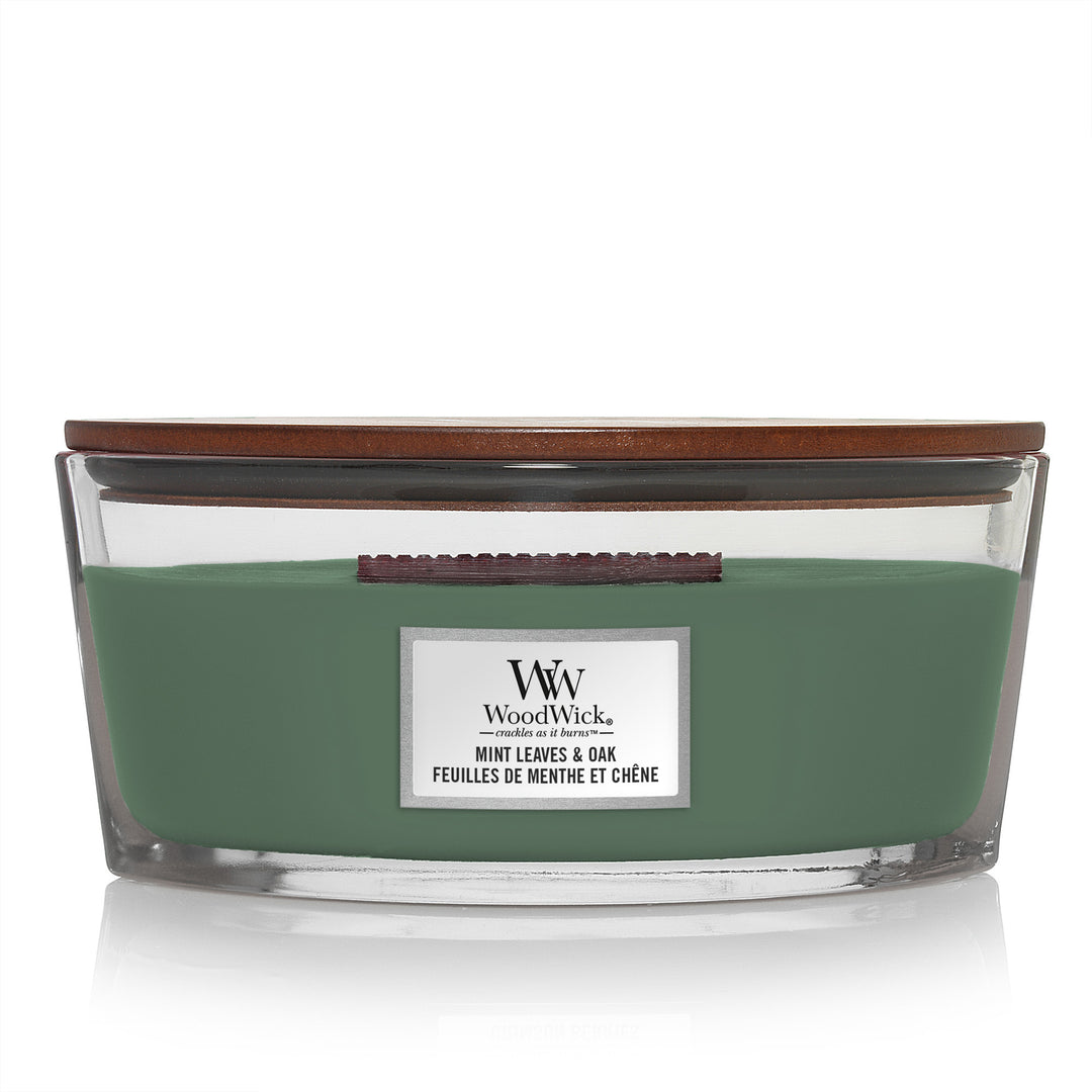 WoodWick Mint Leaves & Oak Candles Ellipse