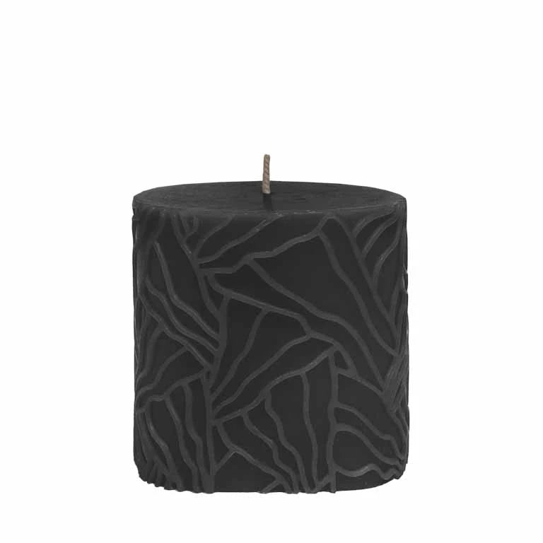 Riverdale - Kaars Wave zwart 9x9cm