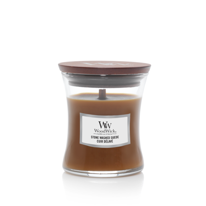 Woodwick Candle Stone Washed Suede Mini