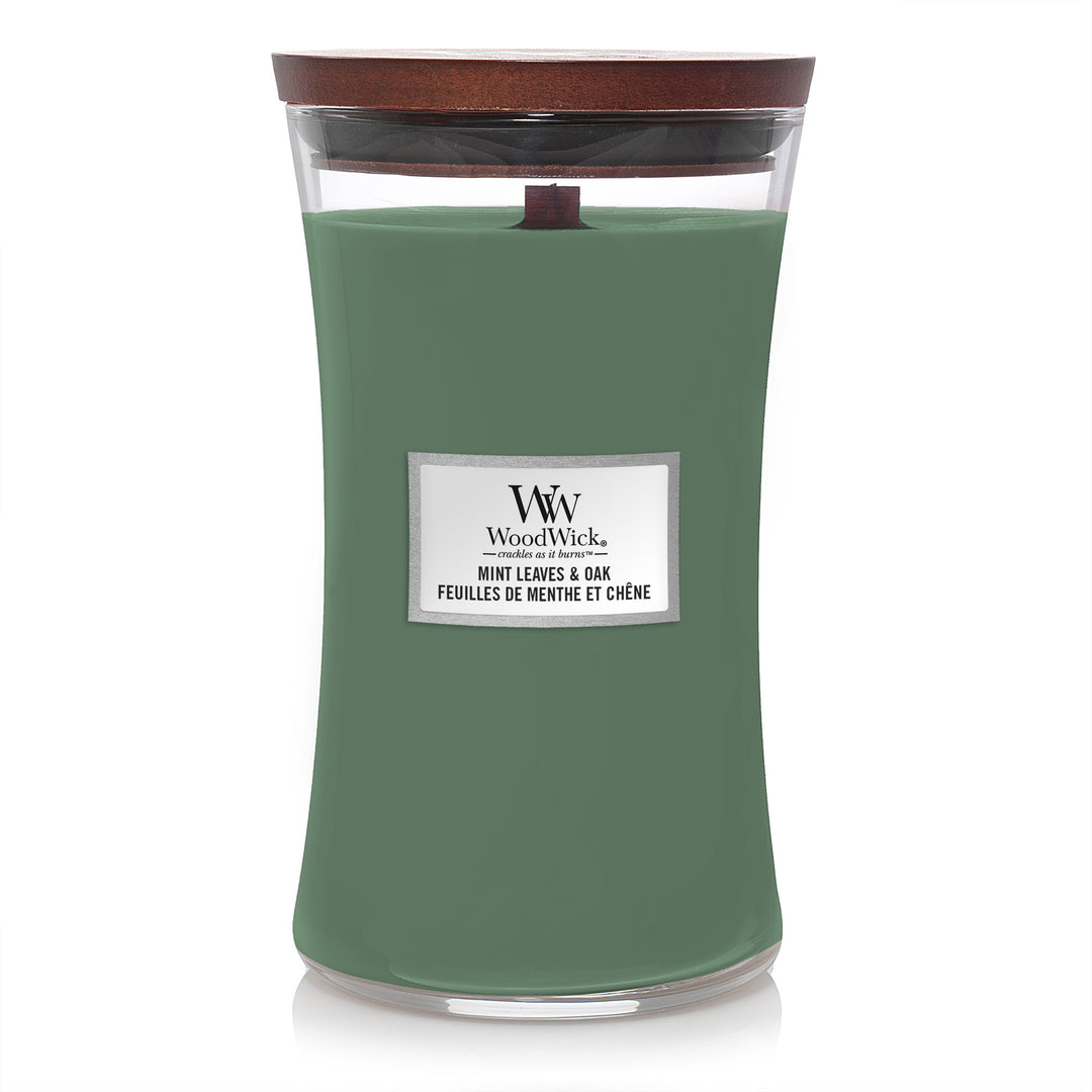 WoodWick Mint Leaves & Oak Candles Large