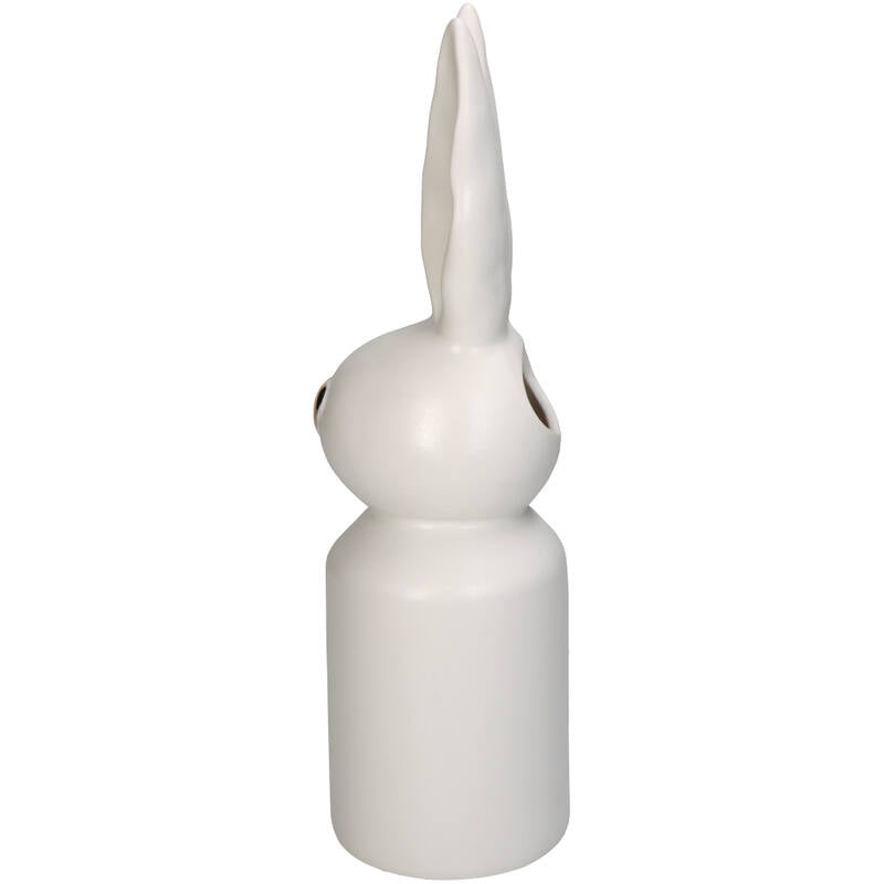 Vaasje - konijn bloemenvaas wit L