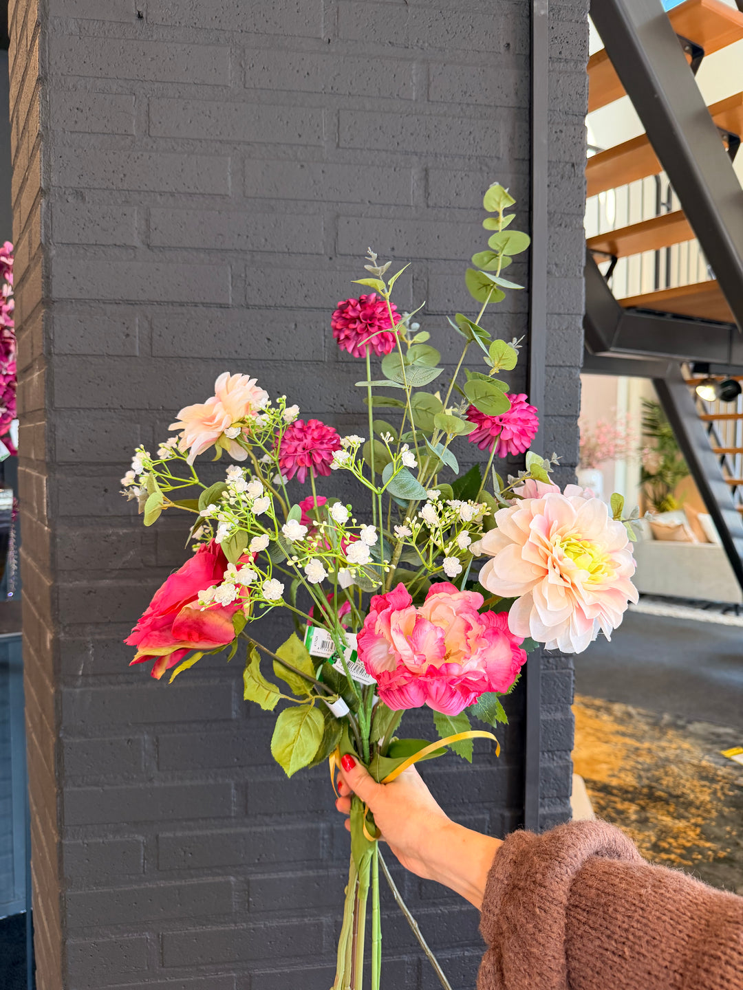 Slenders - Zijdenbloemen boeket - Pink goes good with green