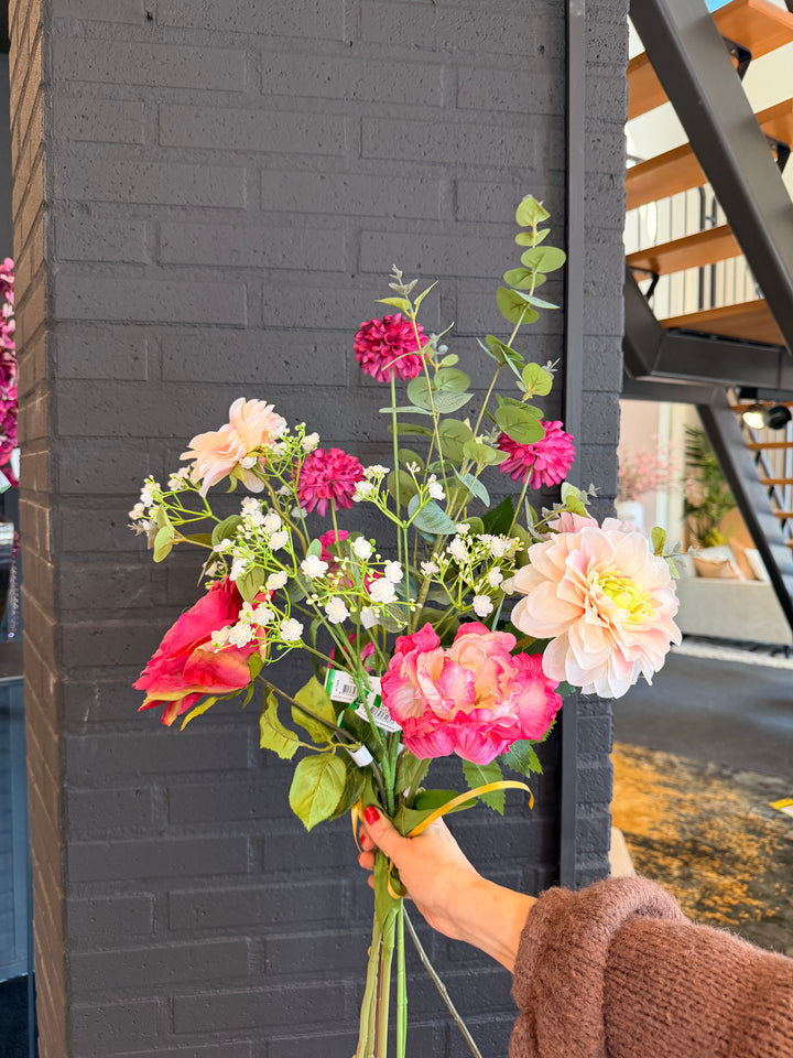 Slenders - Zijdenbloemen boeket - Pink goes good with green