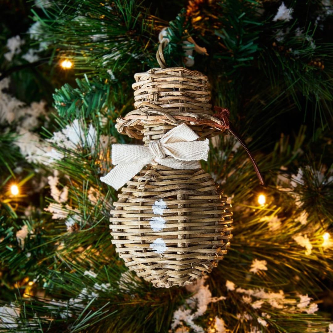 Rivièra Maison Rustic Rattan Snowman Ornament