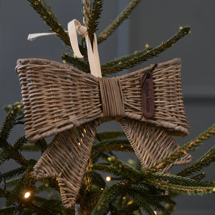 Rivièra Maison Rustic Rattan Jacky Bow Tree Topper - Kerstornament