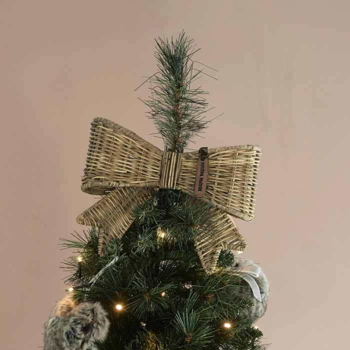 Rivièra Maison Rustic Rattan Jacky Bow Tree Topper - Kerstornament