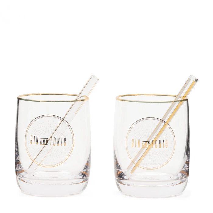 Rivièra Maison Gin & Tonic Glas Le Club, Set van 2 - Glazen