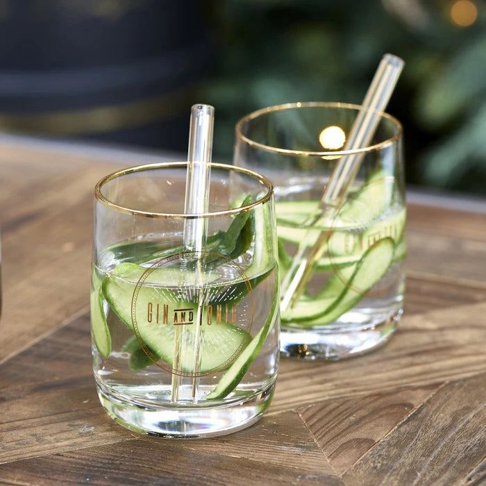 Rivièra Maison Gin & Tonic Glas Le Club, Set van 2 - Glazen