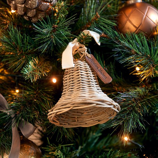 Rivièra Maison Rustic Rattan Christmas Bell Ornament S