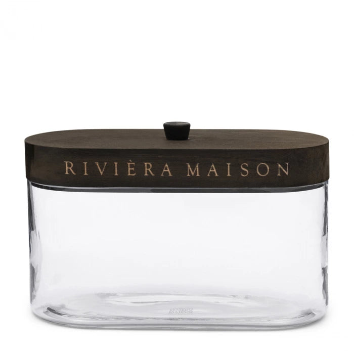 Rivièra Maison Harlem Storage Jar - voorraadpot bruin/glas