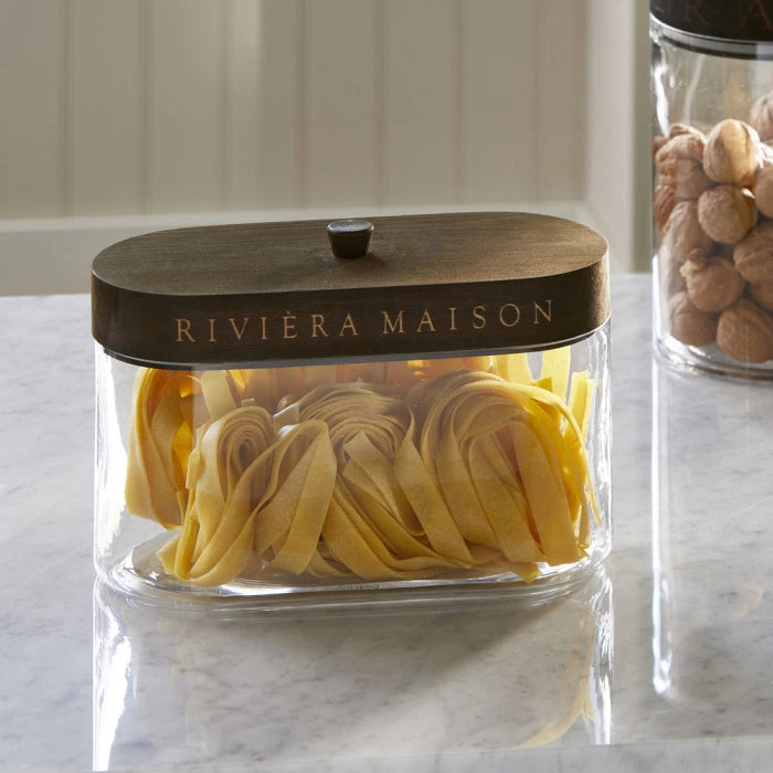 Rivièra Maison Harlem Storage Jar - voorraadpot bruin/glas