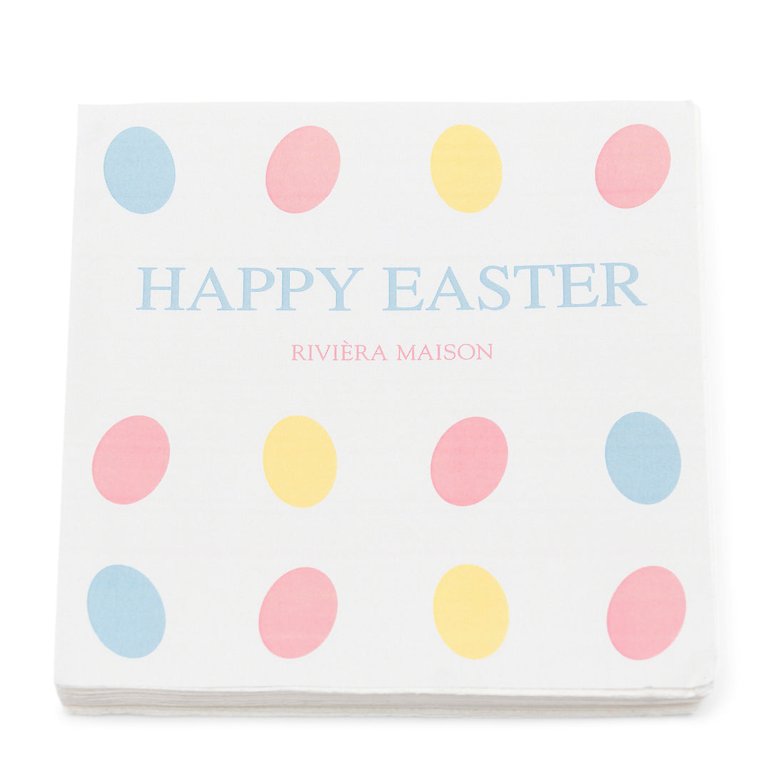 Rivièra Maison Happy Easter Egg Paper Napkin - Servetten voor Pasen