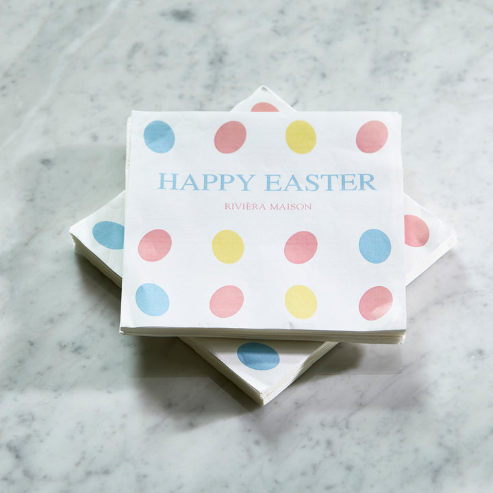 Rivièra Maison Happy Easter Egg Paper Napkin - Servetten voor Pasen