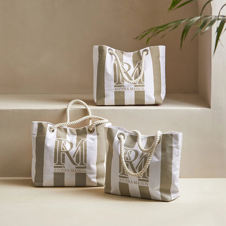 Riviéra Maison RM Monogram Cotton Bag Flax