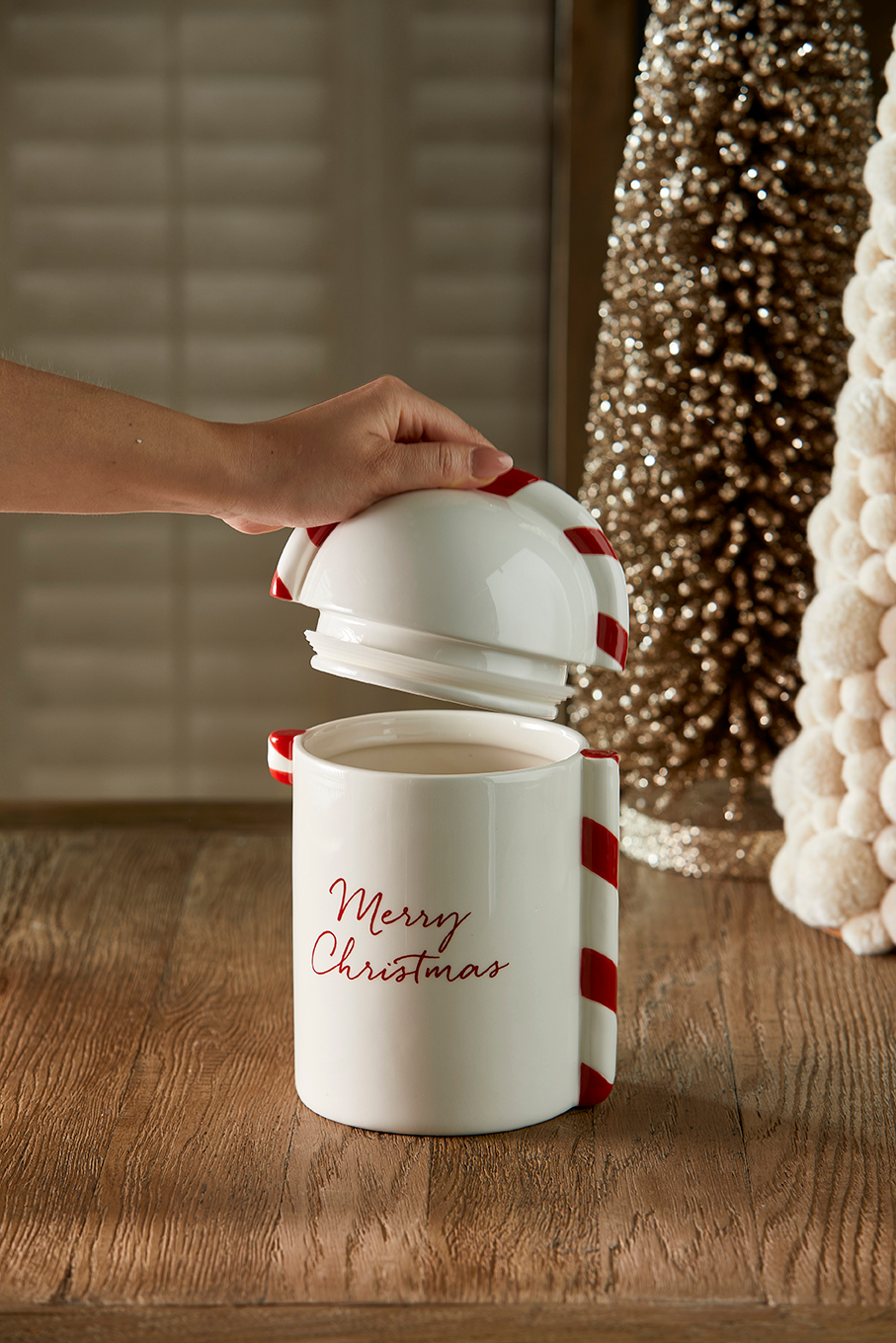 Rivièra Maison Christmas Candy Cane Storage Jar - Voorraadpot