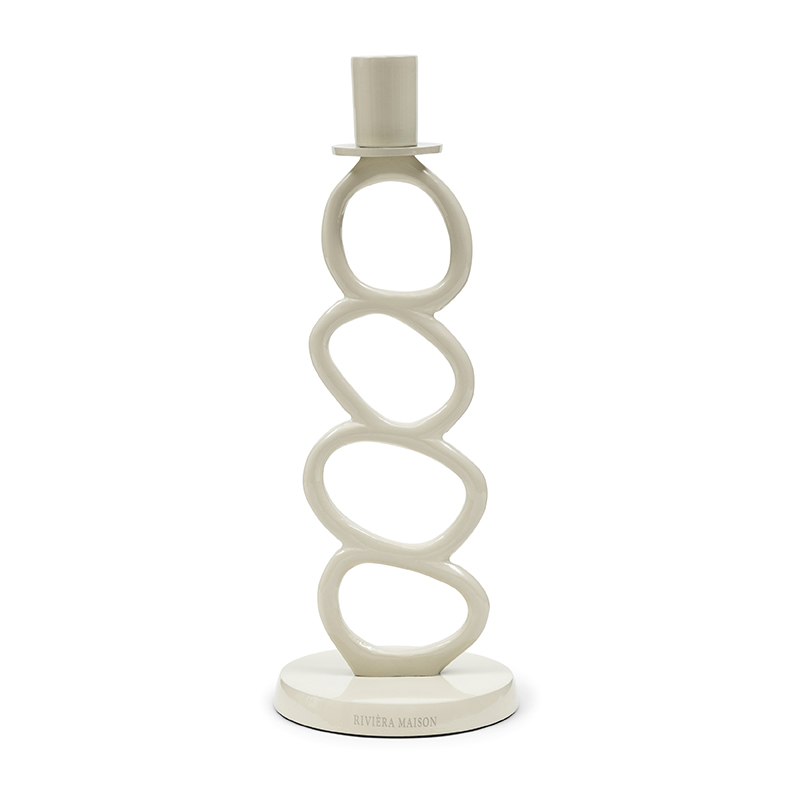 Rivièra Maison Vichy Candle Holder Beige