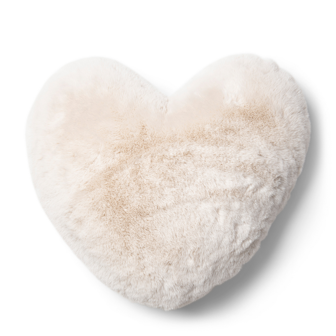 Rivièra Maison Heather Heart Faux Fur Pillow