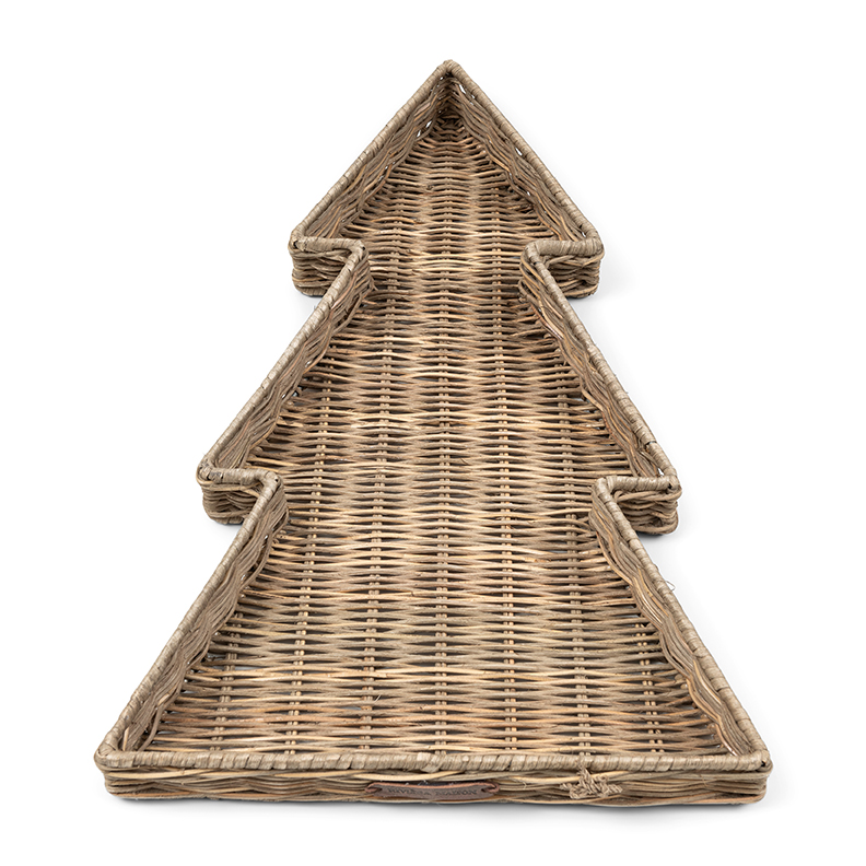 Rivièra Maison Rustic Rattan Xmas Tree Tray - Kerst Dienblad