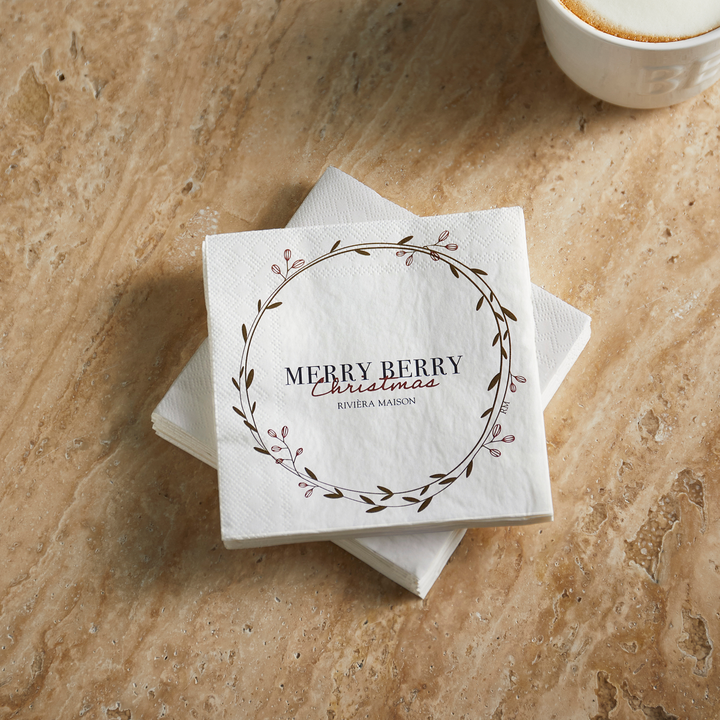 Rivièra Maison Merry Berry Paper Napkin - Kerst servetten