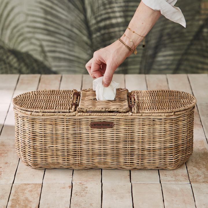 Rivièra Maison Rustic Rattan Toilet Paper & Tissue Storage Box