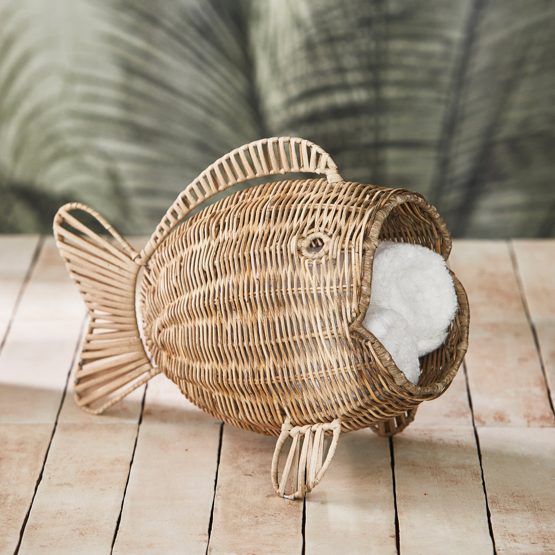 Rivièra Maison Rustic Rattan Fish Basket decoratiebeeld