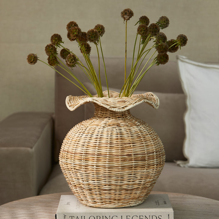 Rivièra Maison Rustic Rattan Wavy Vase decoratie