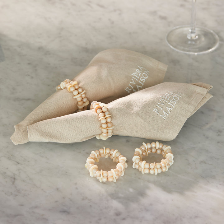 Rivièra Maison Pearl Muse servetringen, set van 4