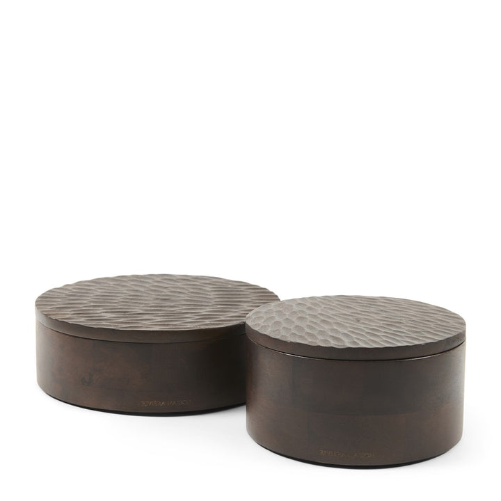 Rivièra Maison Banu Storage Box Round M - opbergdoosje