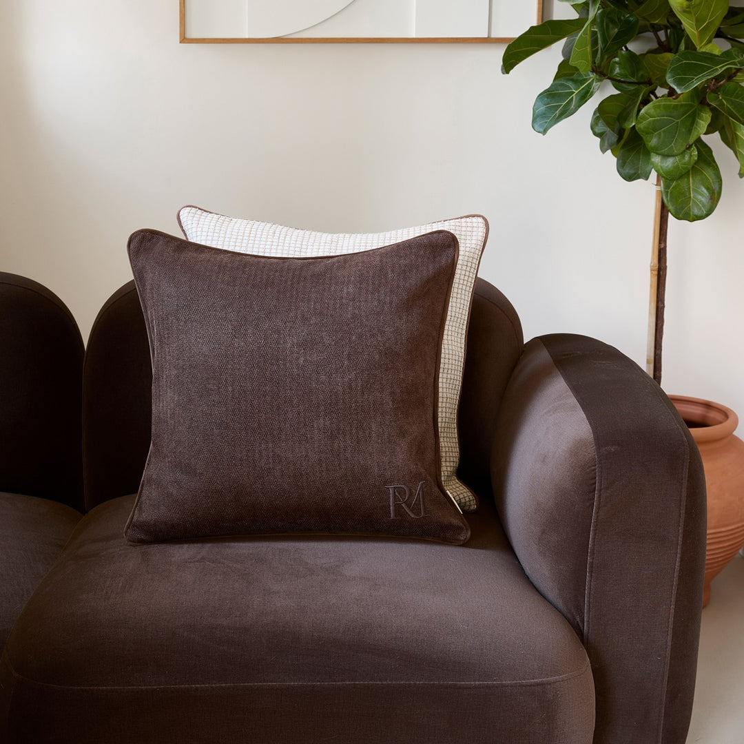 Rivièra Maison RM Orléa Pillow 50x50 coffee