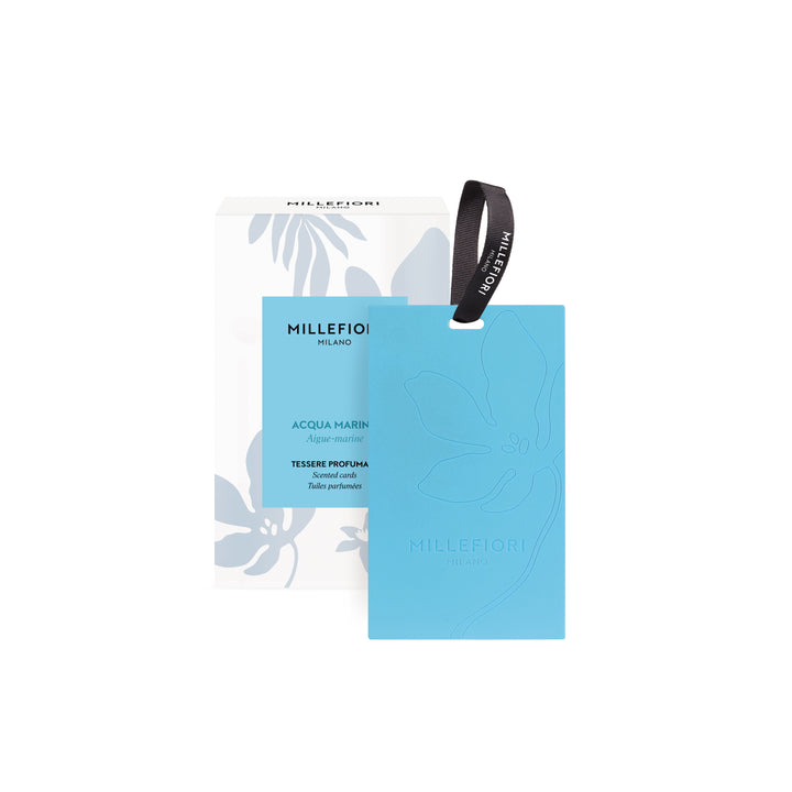 Millefiori Geurkaart Acqua Marina 3 stuks - Italiaanse parfum voor de kledingkast