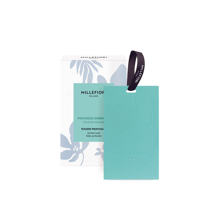 Millefiori Geurkaart Patchouli Smeraldo 3 stuks - Italiaanse parfum voor de kledingkast