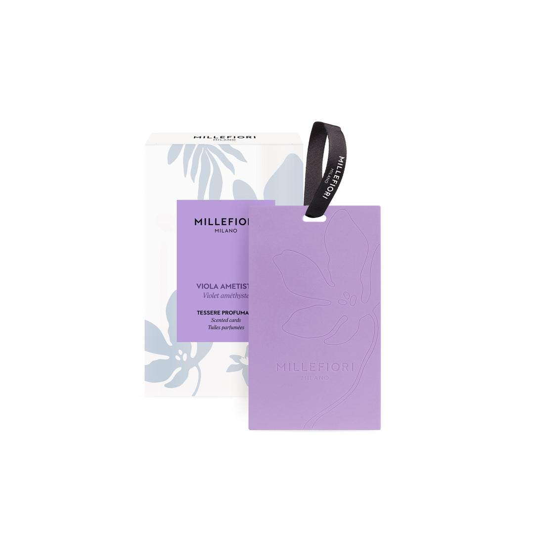Millefiori Geurkaart Viola Ametista 3 stuks - Italiaanse parfum voor de kledingkast