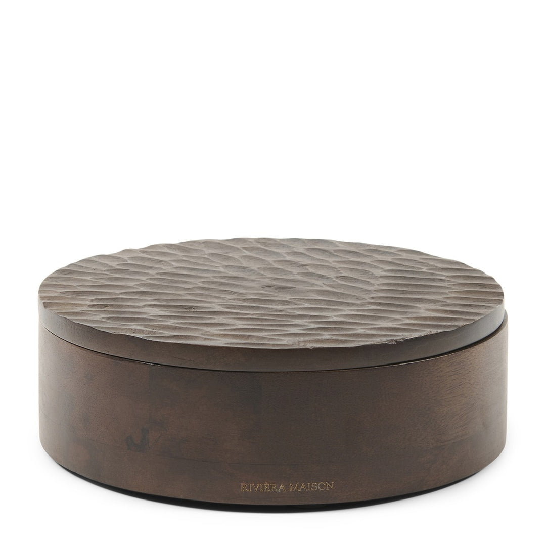 Rivièra Maison Banu Storage Box Round M - opbergdoosje