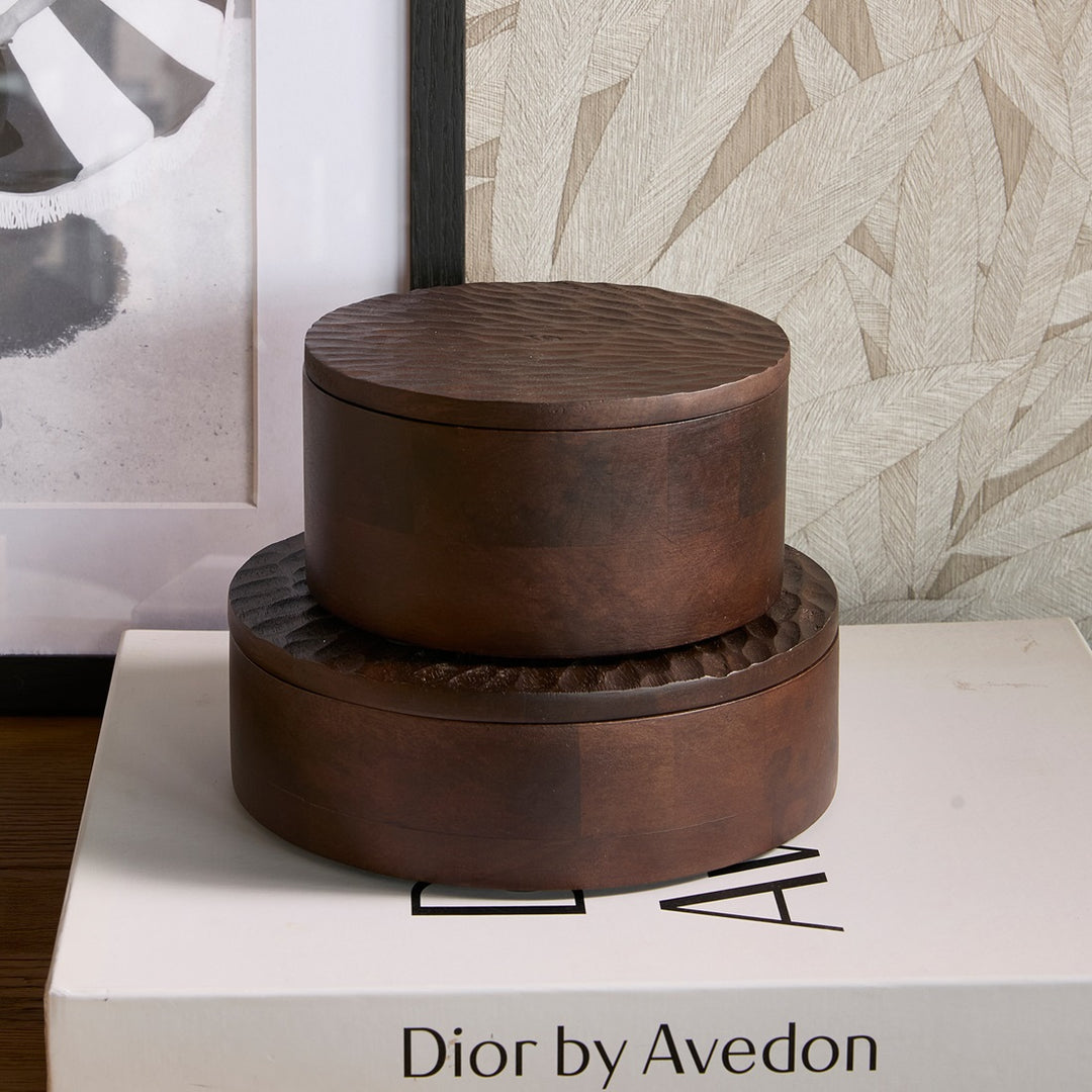 Rivièra Maison Banu Storage Box Round M - opbergdoosje