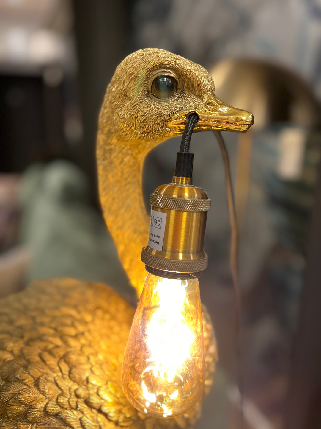 Slenders - Lamp Struisvogel Kwikske Goud H
