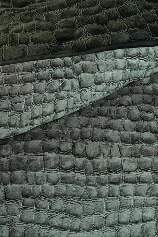Rivièra Maison Croco Dekbedovertrek - Lits- Tweepersoons- 200x200/220 cm - Groen