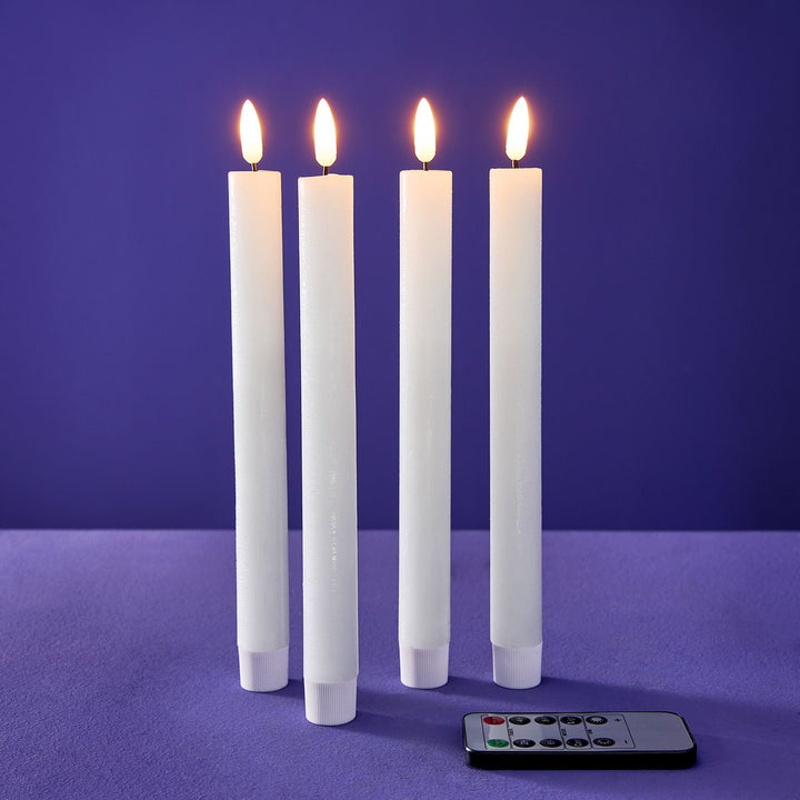 Slenders - LED-Kaarsen Wit van echt Kaarsvet set van 4 - H24.5