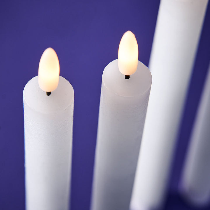 Slenders - LED-Kaarsen Wit van echt Kaarsvet set van 4 - H24.5