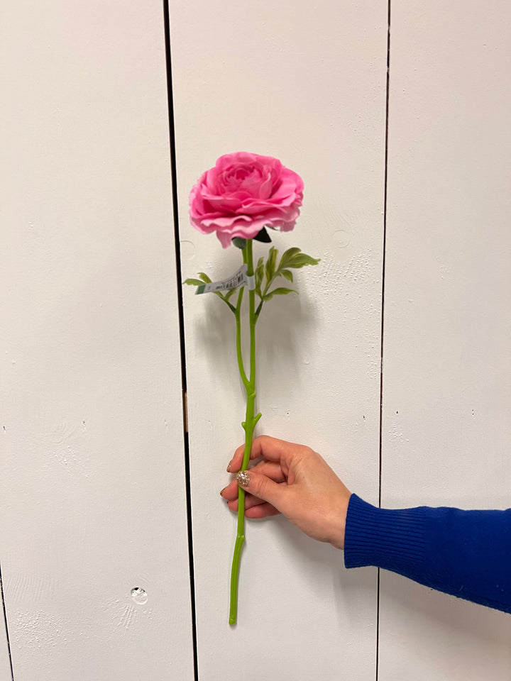 Kunstbloem Ranunculus/ranonkel roze 44 cm zijden bloem