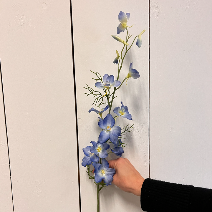 Kunstbloem Delphinium blauw 88 cm Zijden bloemen