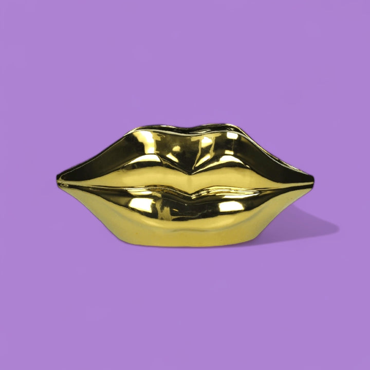 Slenders - Bloempot Lippen Goud voor een plant H25