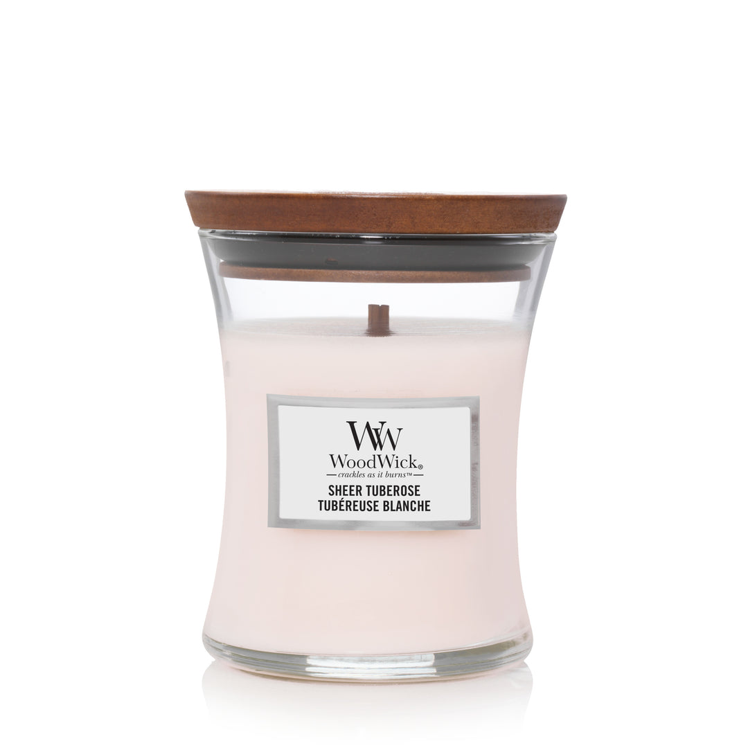 WoodWick Sheer Tuberose Medium Candles