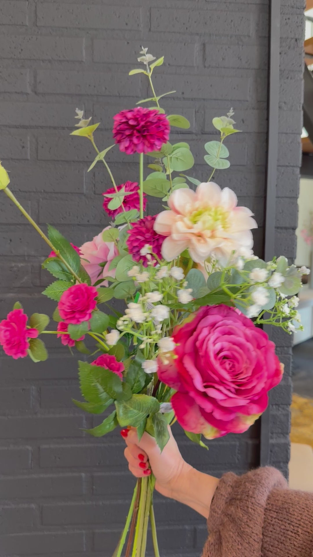 Slenders - Zijdenbloemen boeket - Pink goes good with green