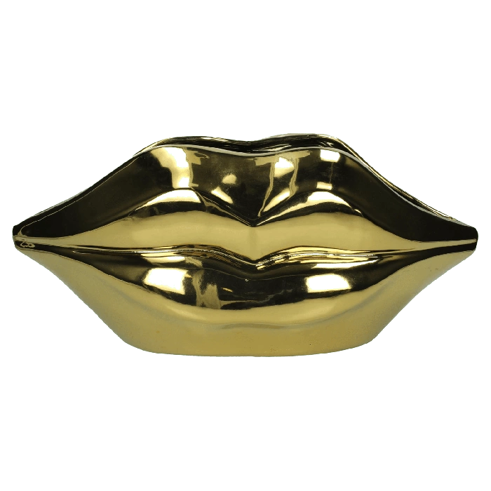 Slenders - Bloempot Lippen Goud voor een plant H25
