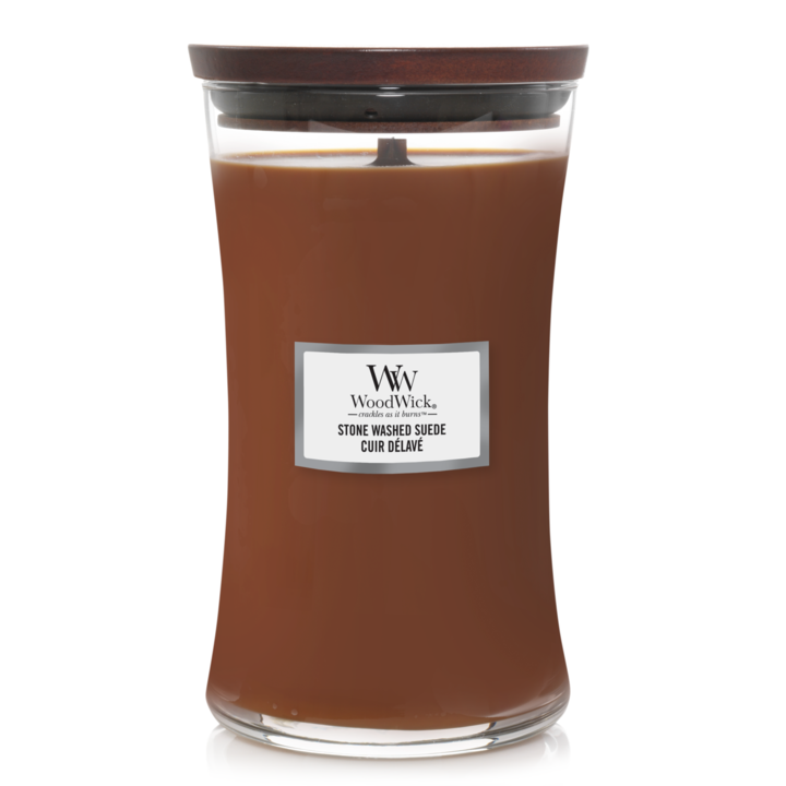 Woodwick Candle Stone Washed Suede Large