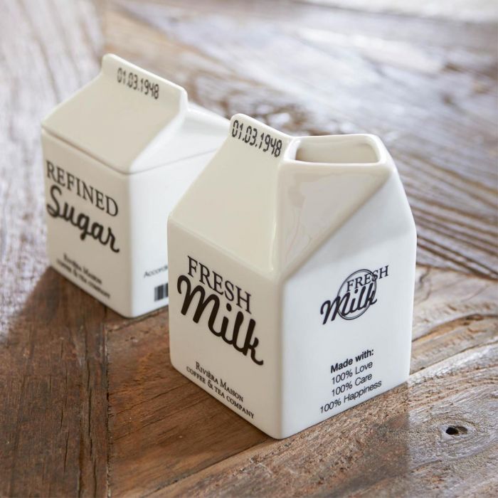Rivièra Maison Carton Jar Milk - Melkkannetje voor bij de koffie