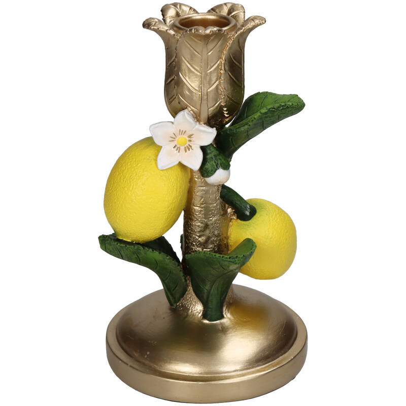 Kandelaar - citroen met bloem M